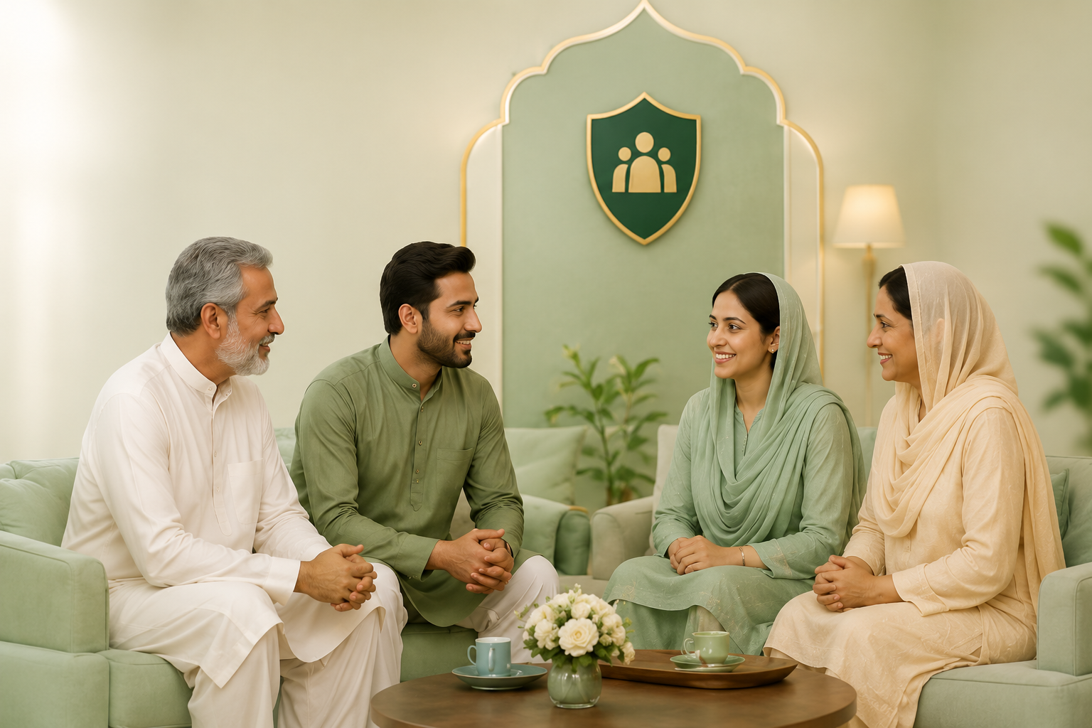 Do khandan izzat ke saath mulaqat karte hue